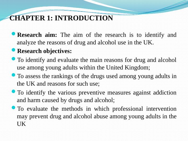 Drug and Alcohol Use in the UK Among Young People - Desklib