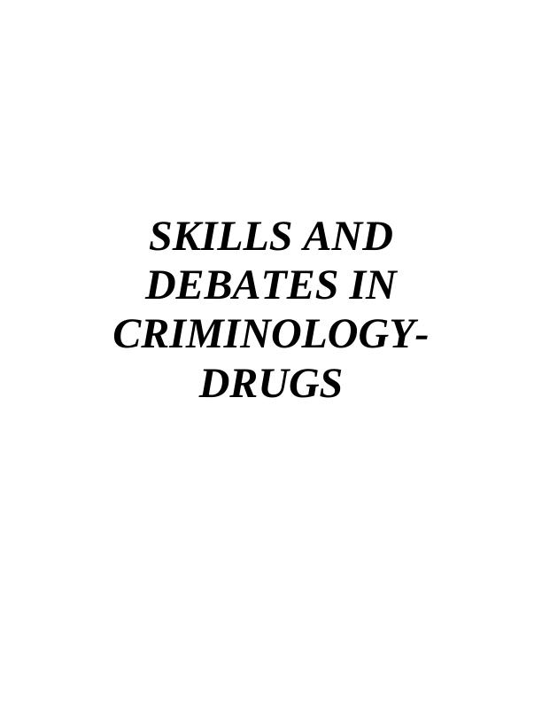 criminology dissertation drugs