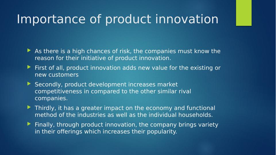 product innovation case study