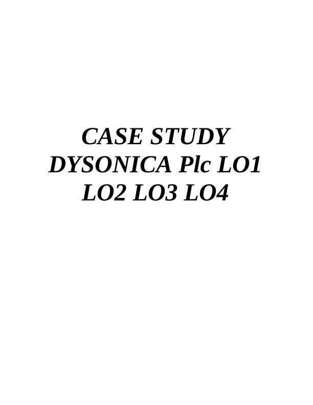 Cost Management Strategies for Dysonica Plc_1