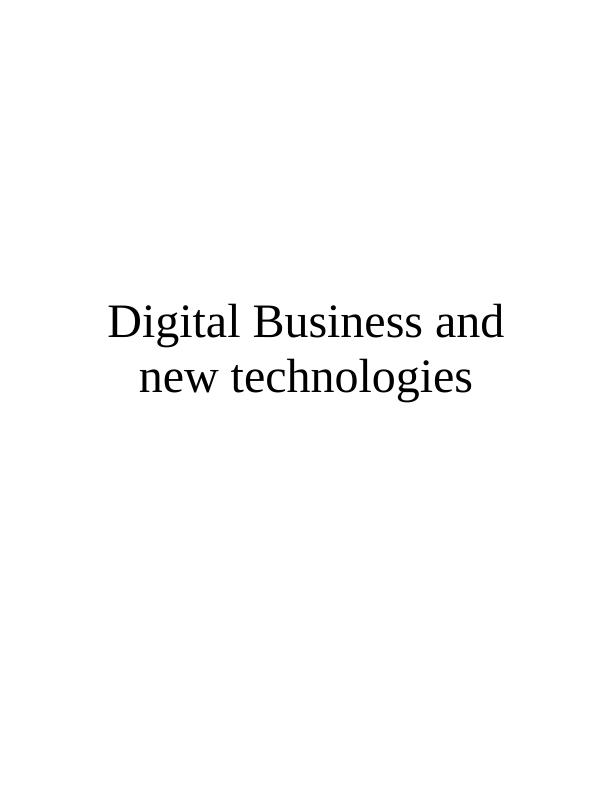 E-commerce and Digital Technologies: A Detailed Description_1