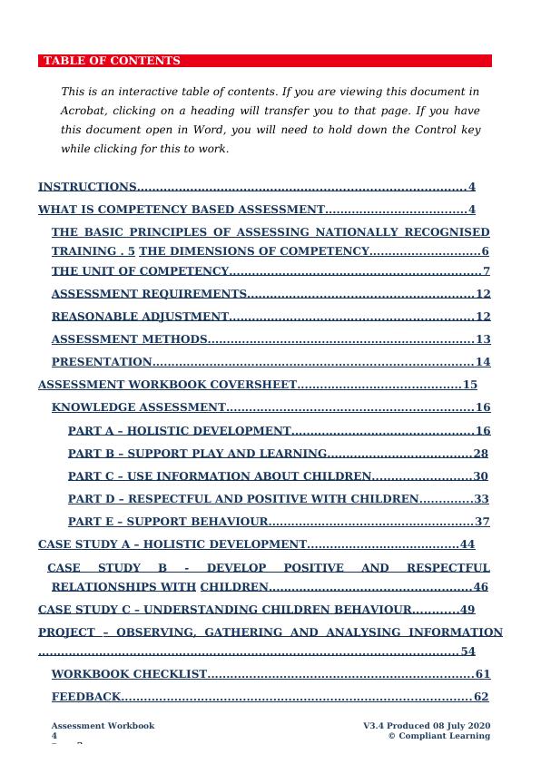 Certificate III in Early Childhood Education and Care Assessment Workbook_4