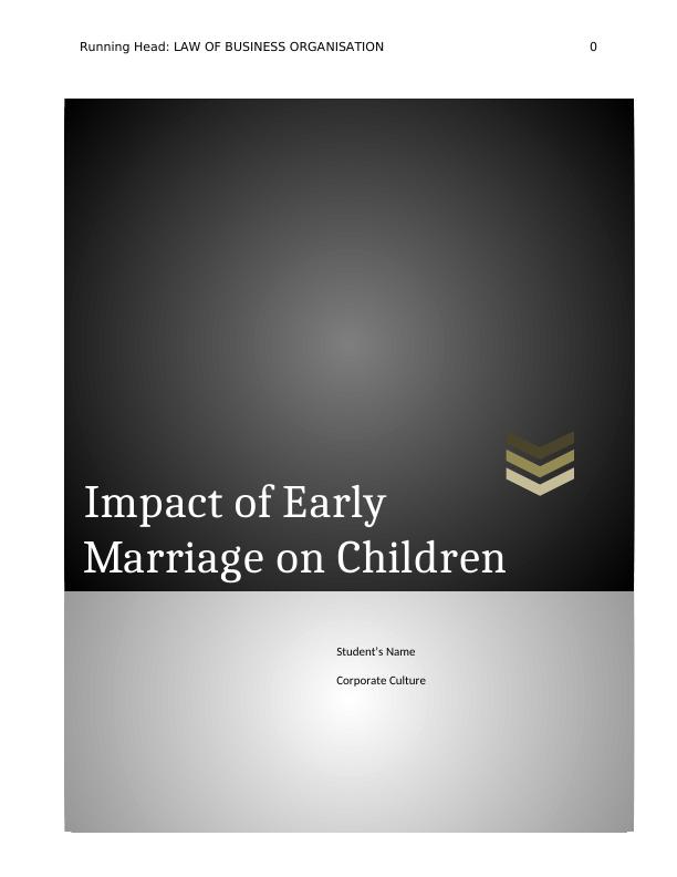 Impact of Early Marriage on Children_1
