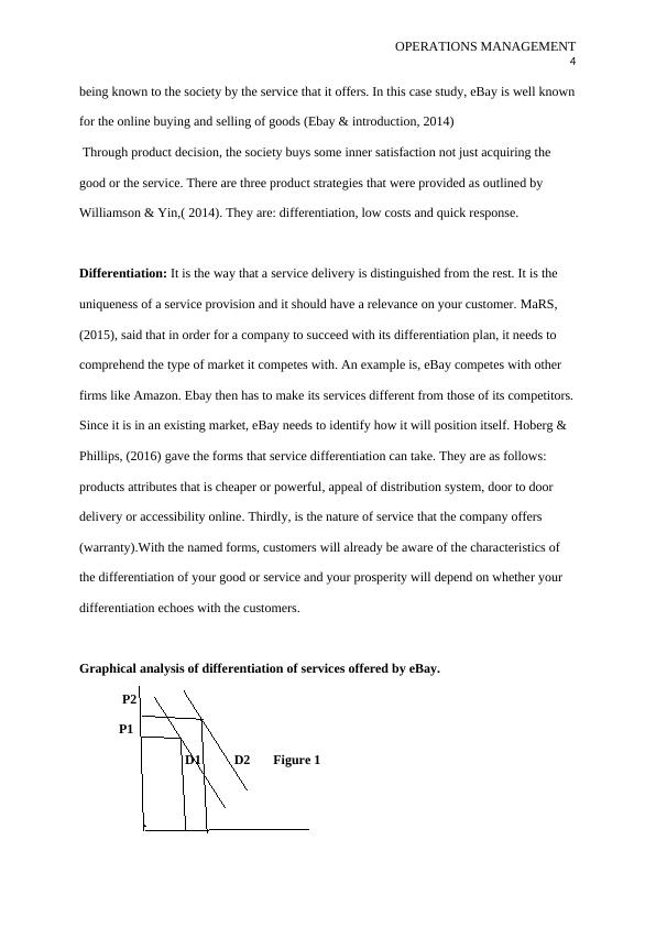 Operations Management for Ebay Company Desklib