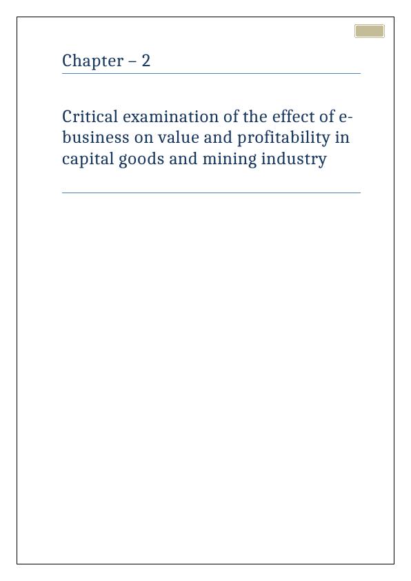 Critical Examination of the Effect of E-business on Value and Profitability in Capital Goods and Mining Industry_1
