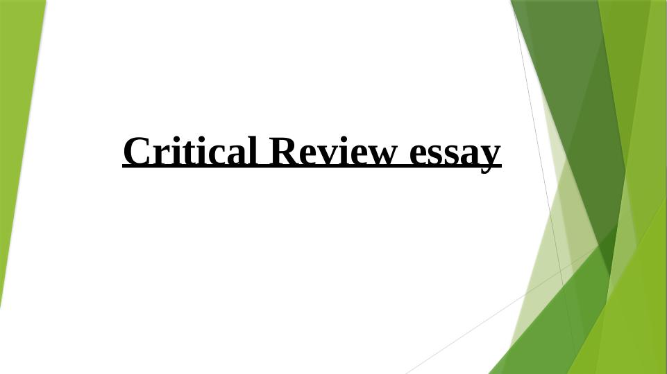 Ecological System Theory: A Critical Review Essay_1