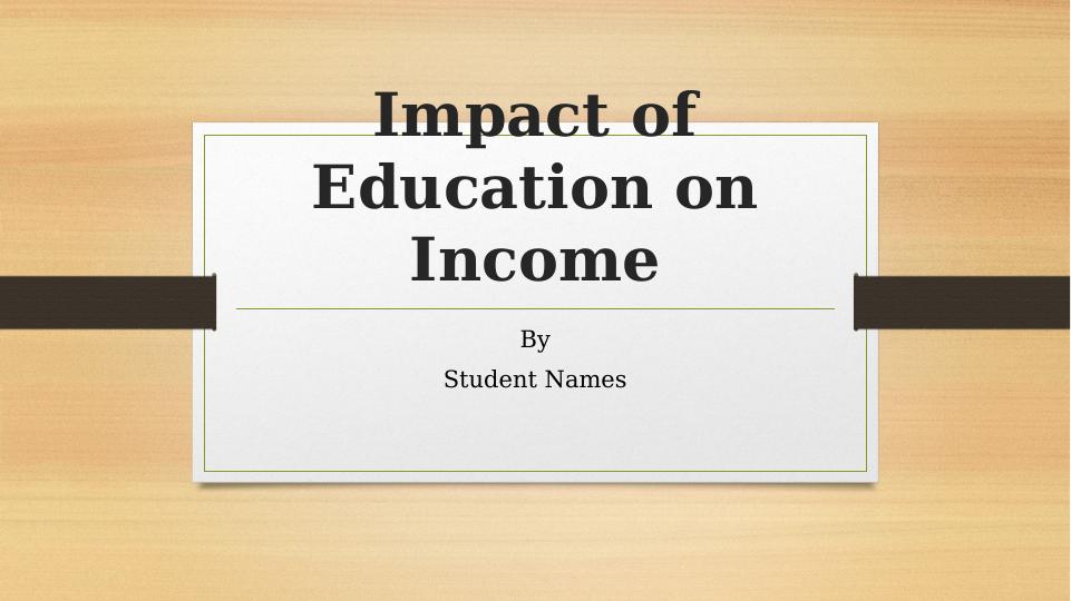 Impact of Education on Desklib