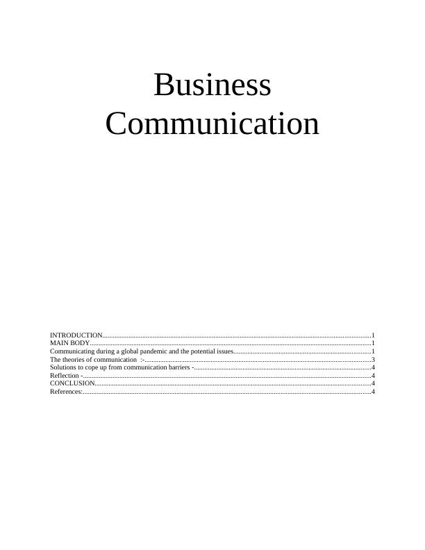 Effective Communication during Global Pandemic for Business_1
