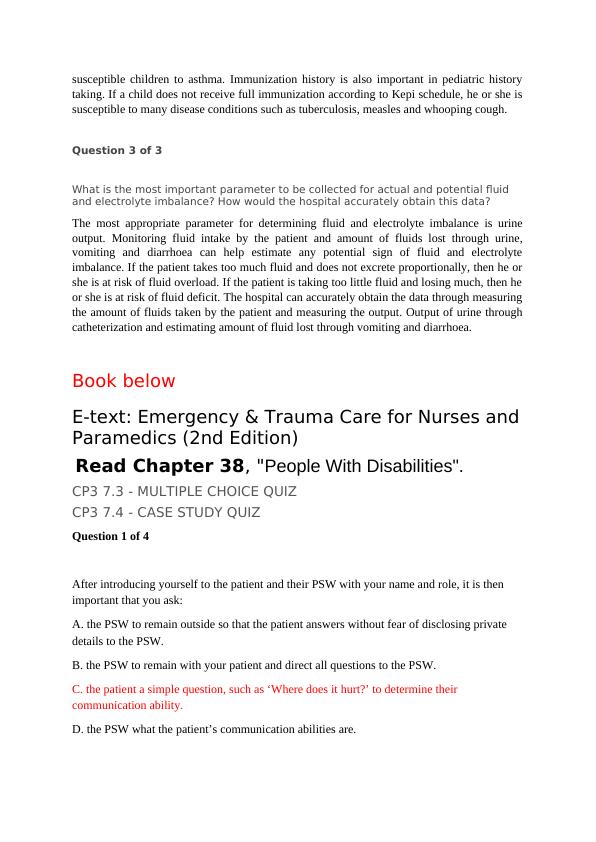 Emergency & Trauma Care for Nurses and Paramedics: Paediatric Emergencies, Disabilities, and The Older Person_2