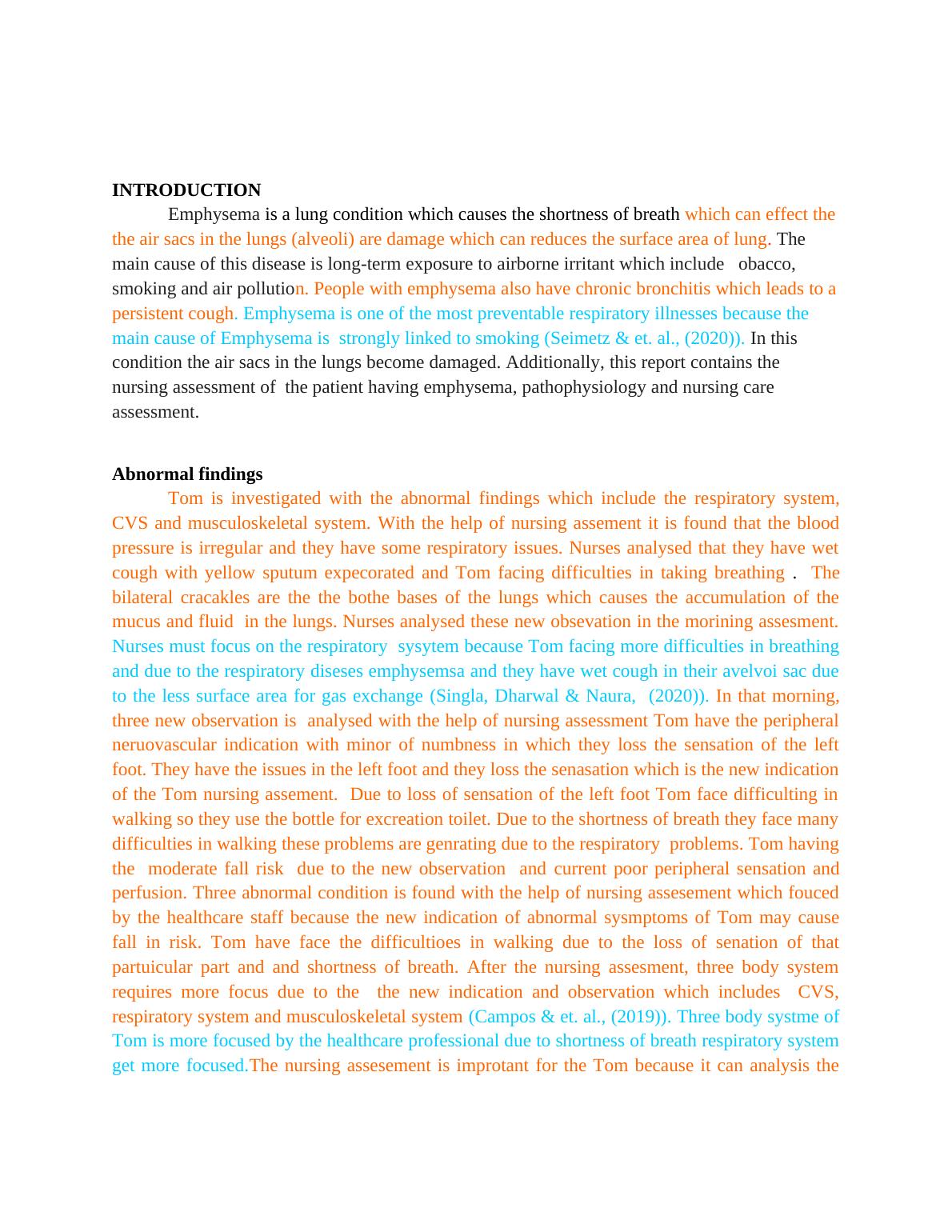 emphysema case study examples