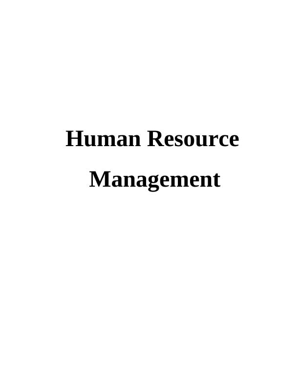 Management Report on Employee Engagement in Human Resource Management_1