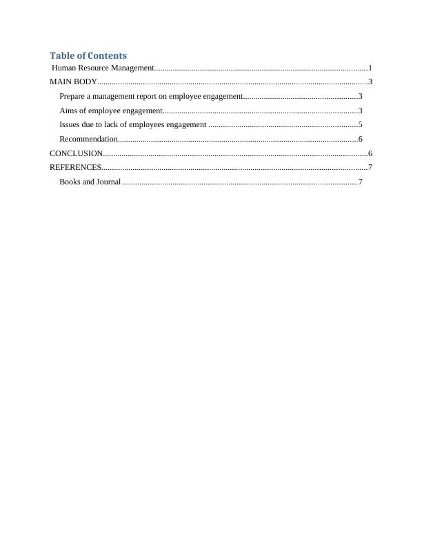 Management Report on Employee Engagement in Human Resource Management_2
