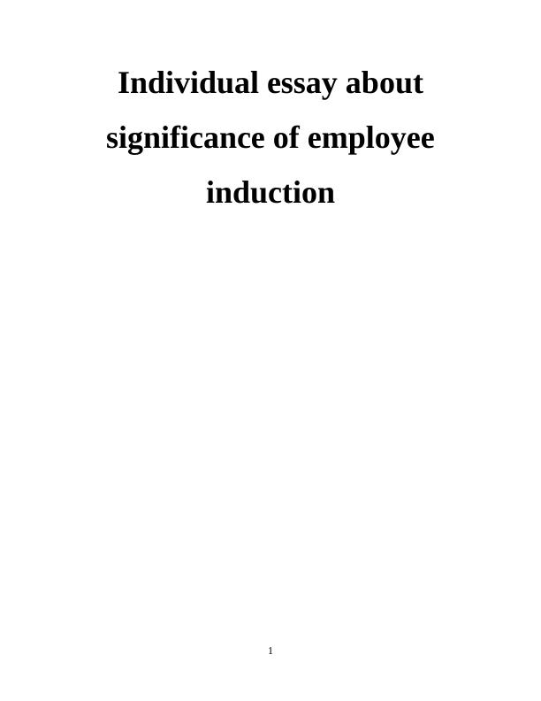 induction essay pdf