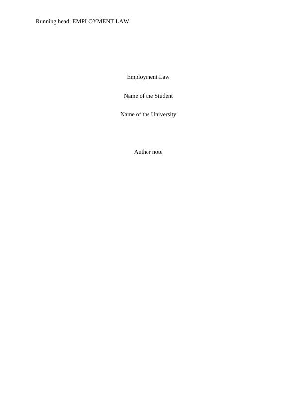 Employment Law Remuneration, Working Hours and Leave