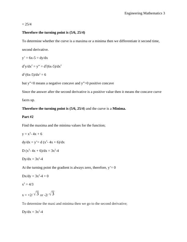 Engineering Mathematics: Solved Assignments and Essays_3