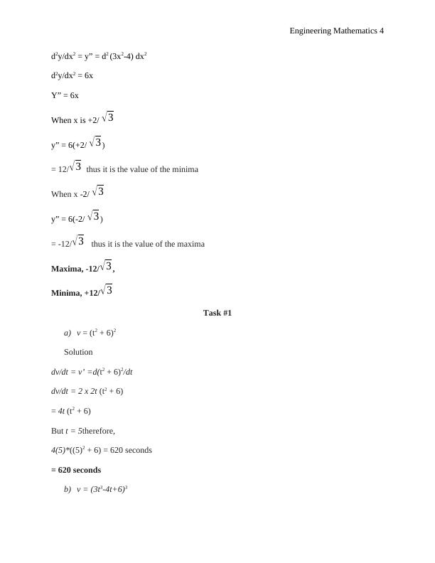 Engineering Mathematics: Solved Assignments and Essays_4