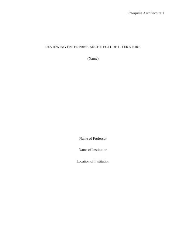 literature review on traditional enterprise