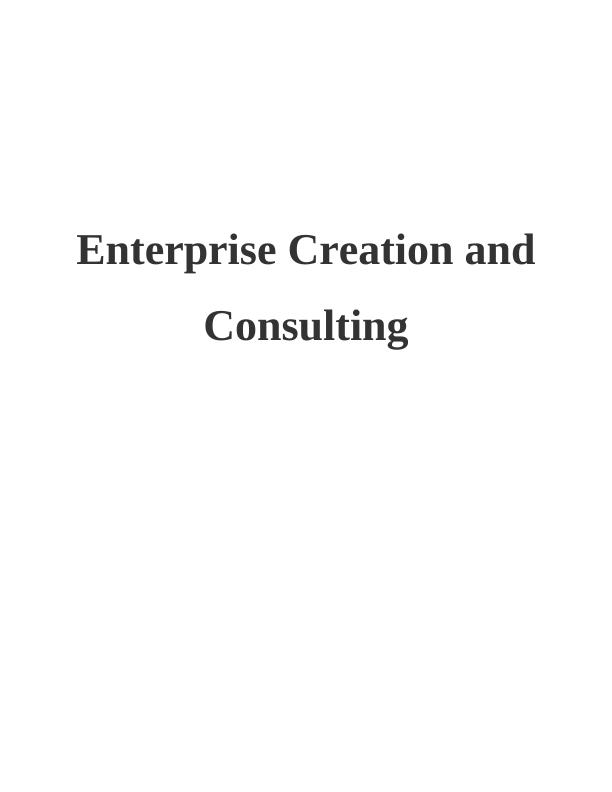 Enterprise Creation and Consulting: Market Analysis, Persona Description, and Solution Design_1