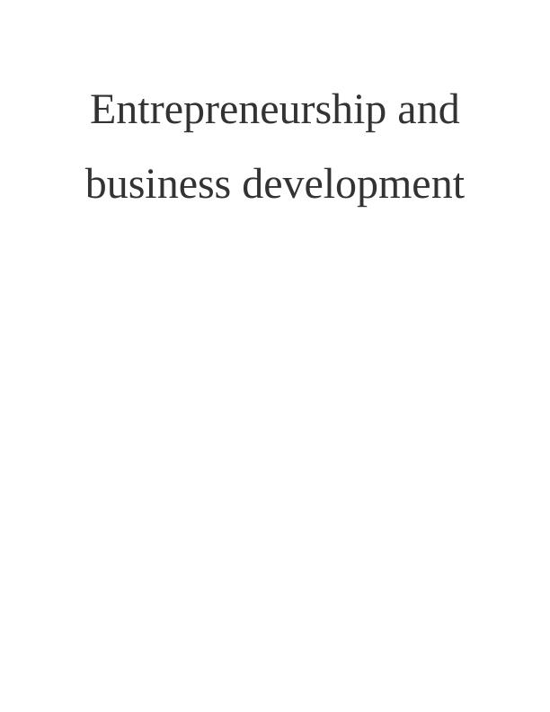 Entrepreneurship and Business Development: Feasibility Study, STP ...