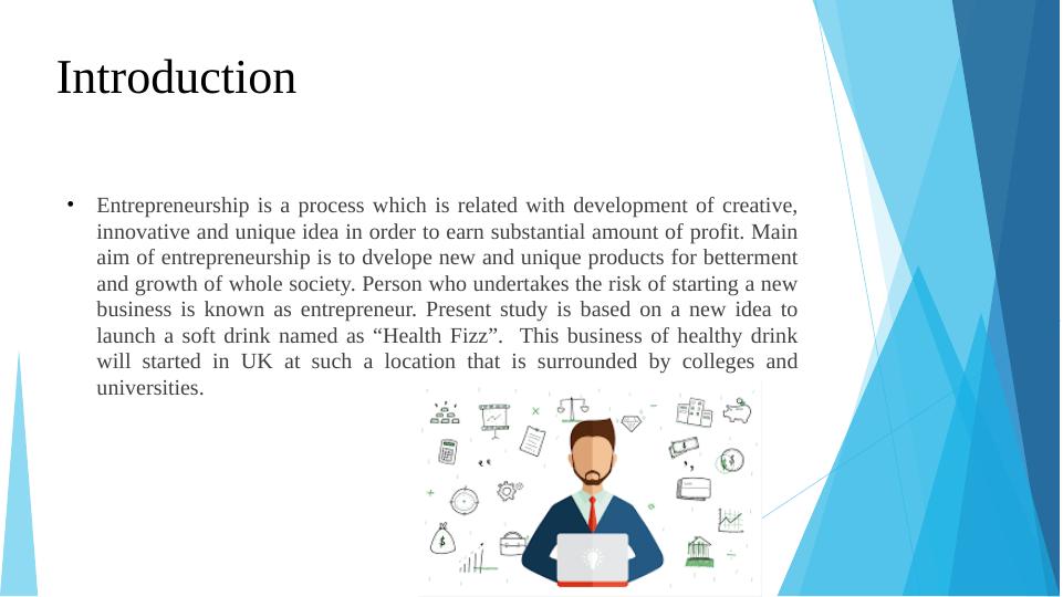 Entrepreneurship Launching a Health Drink Business in UK