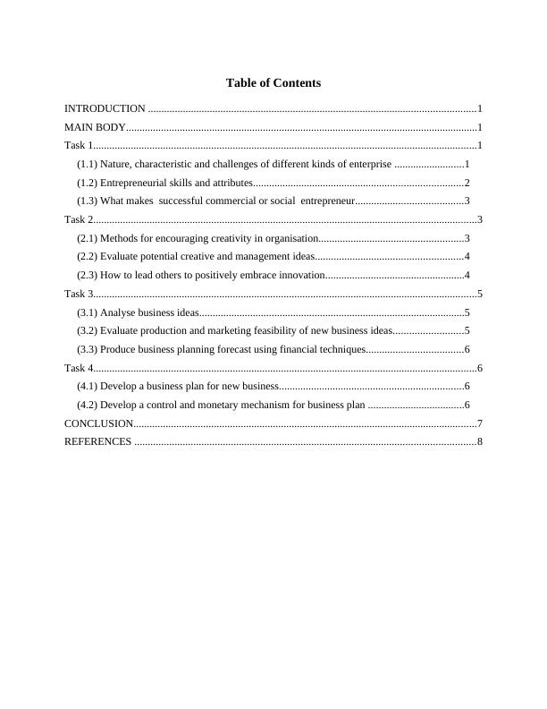 Entrepreneurship and Innovation: Challenges, Skills, and Business Planning