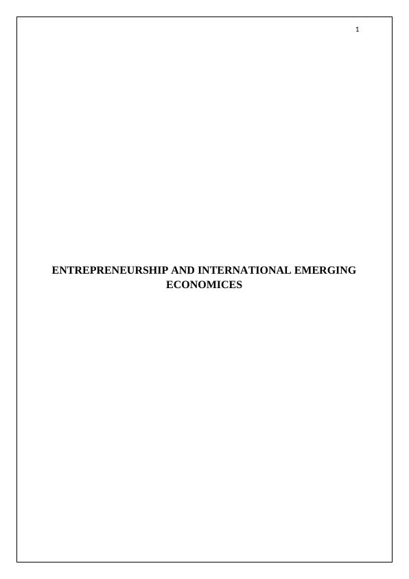 Entrepreneurship and International Emerging Economies_1