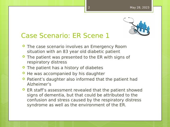 Ethical Dilemma in Healthcare: Case Scenario of ER Scene 1_2