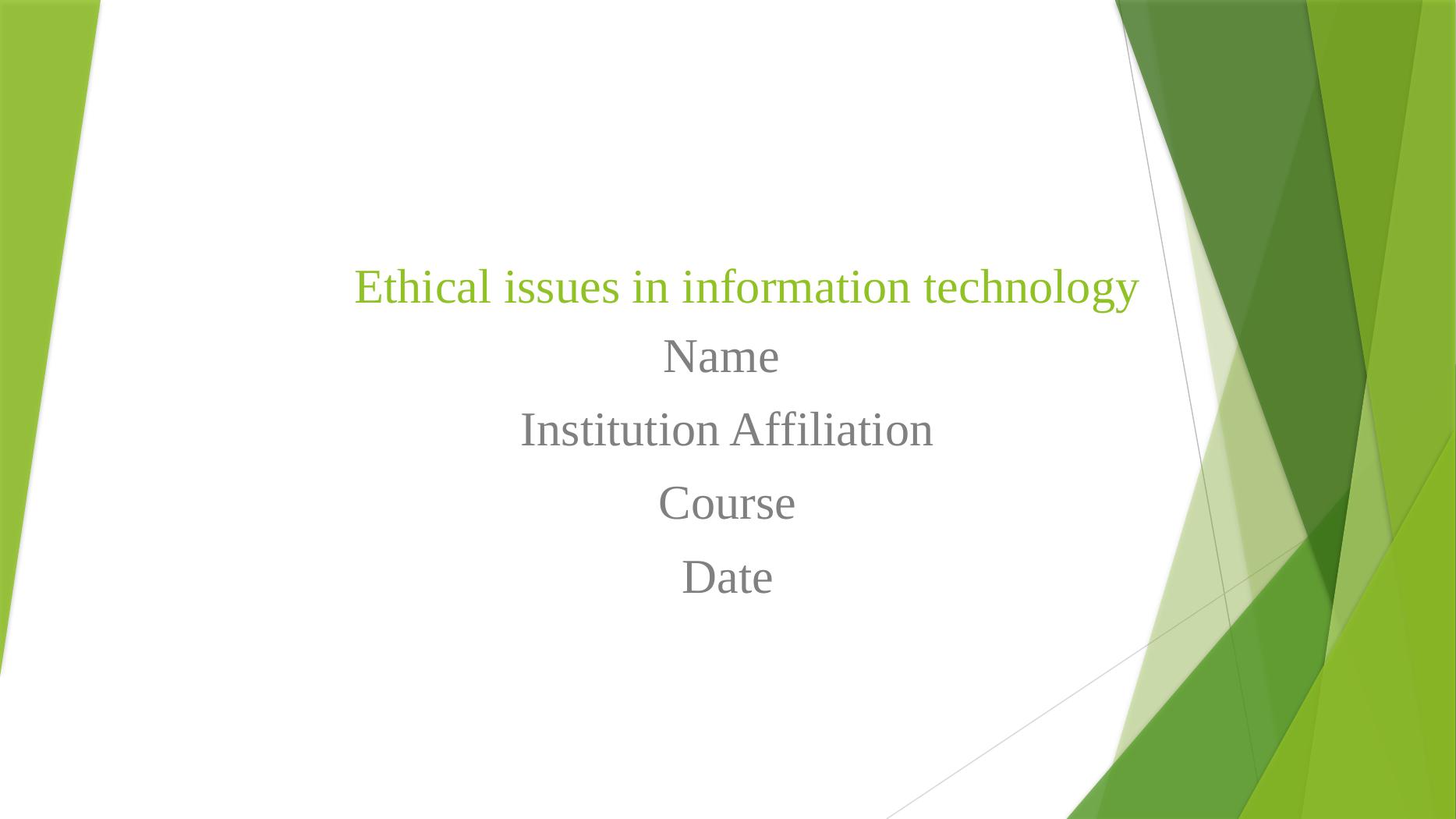 Ethical Issues In Information Technology - Desklib