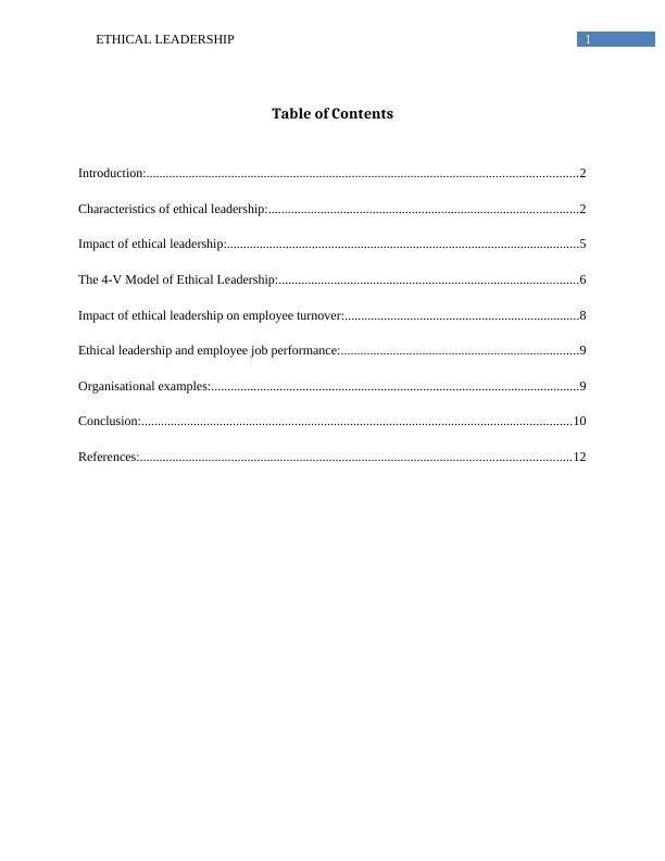 Ethical Leadership: Characteristics, Impact And Organisational Examples