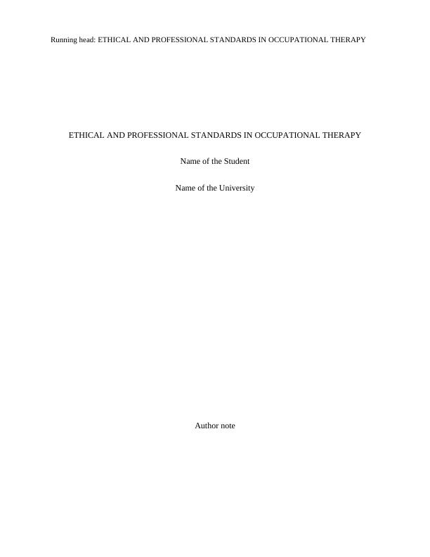 Ethical and Professional Standards in Occupational Therapy_1