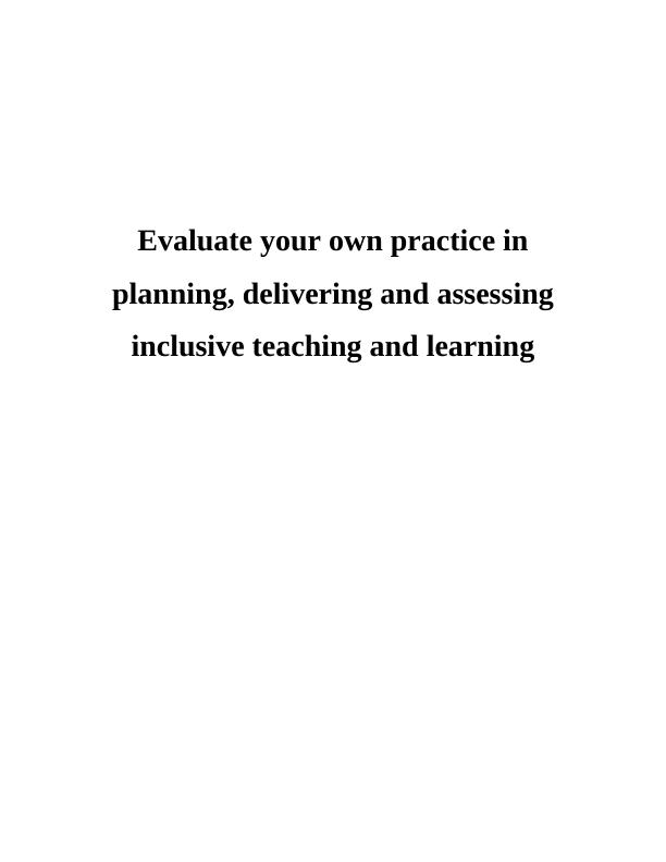 Evaluating Practice in Inclusive Teaching and Learning_1