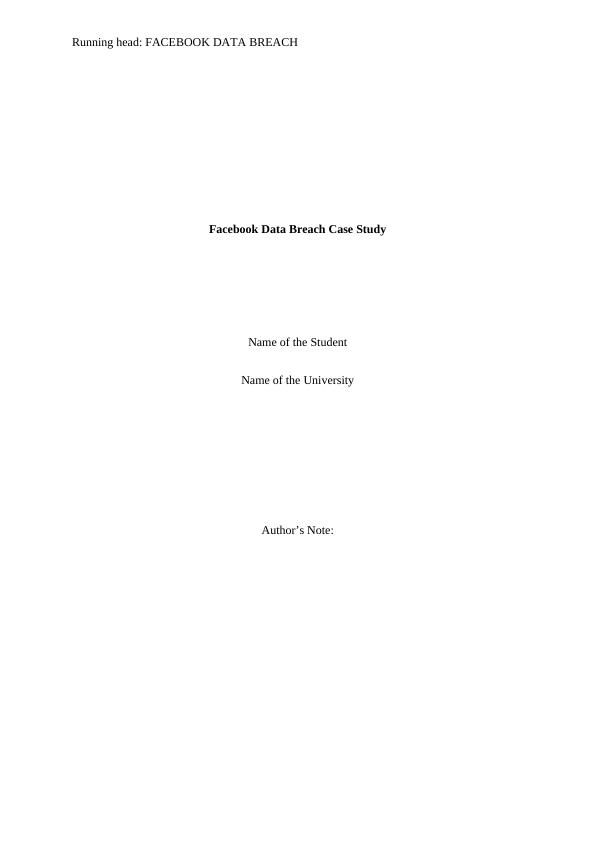 facebook data breach case study