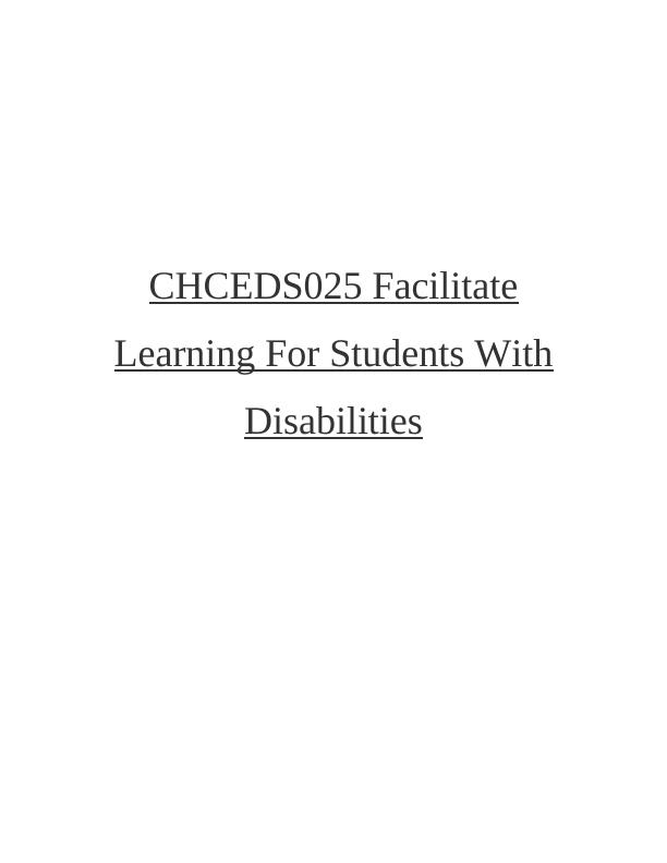 facilitate-learning-for-students-with-disabilities-desklib