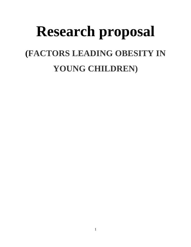 research proposal on obesity