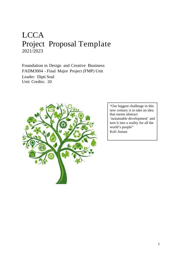 Project Proposal Template for FADM3004 - Final Major Project (FMP) at LCCA_1