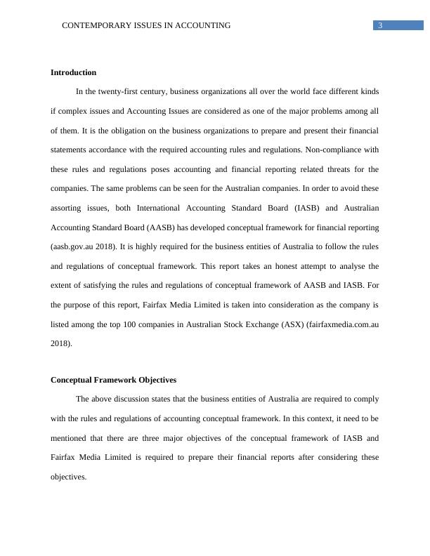 Contemporary Issues in Accounting: Analysis of Fairfax Media Limited's Compliance with AASB and IASB Conceptual Framework_4