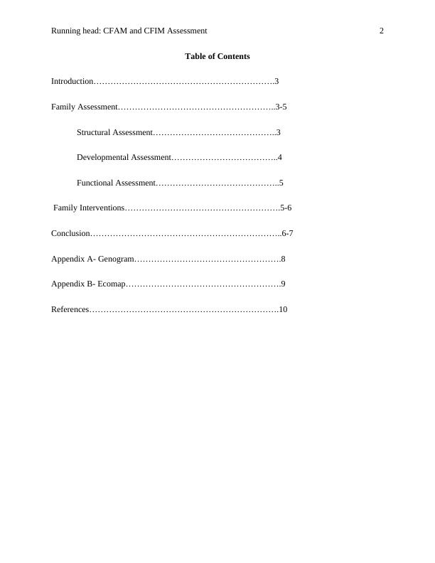 Family Assessment and Interventions: A case study using CFAM and CFIM