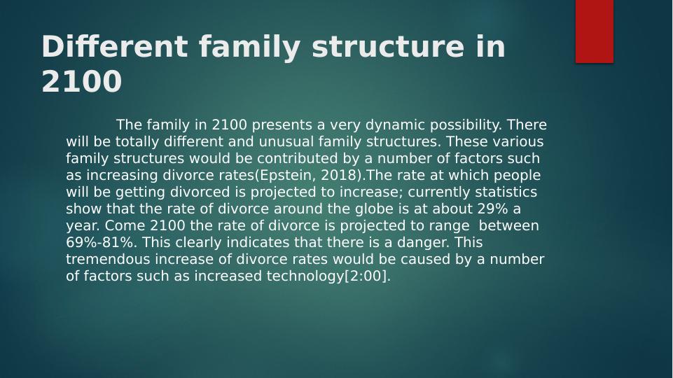 The Family in 2100: Changes in Family Structure, Gender Roles, and ...