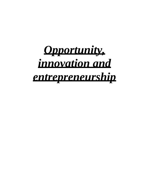 Opportunity, Innovation and Entrepreneurship in Fashion Industry_1