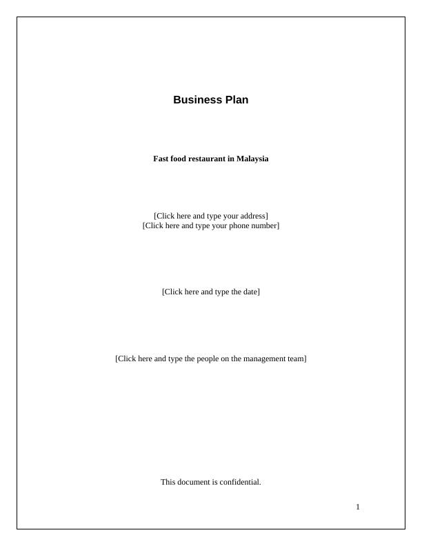 Business Plan for Fast Food Restaurant in Malaysia_1