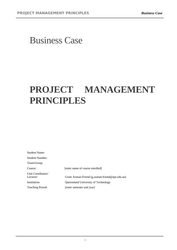 Project Management Principles for Feasibility Test of Software Platform_1
