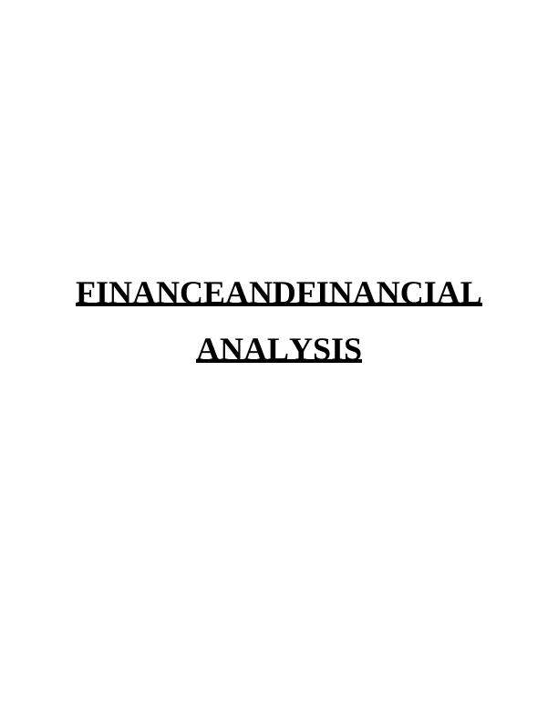 Finance and Financial Analysis: Study Material with Solved Assignments_1
