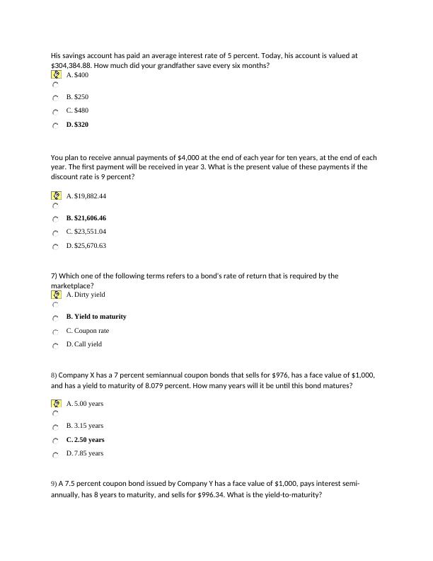 Finance Practice Questions For Exam Preparation | Desklib