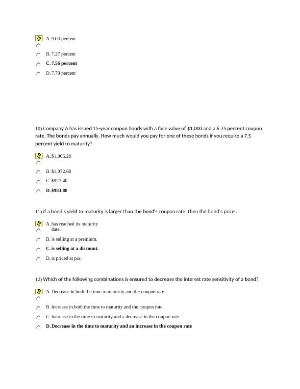 Finance Practice Questions for Exam Preparation Desklib