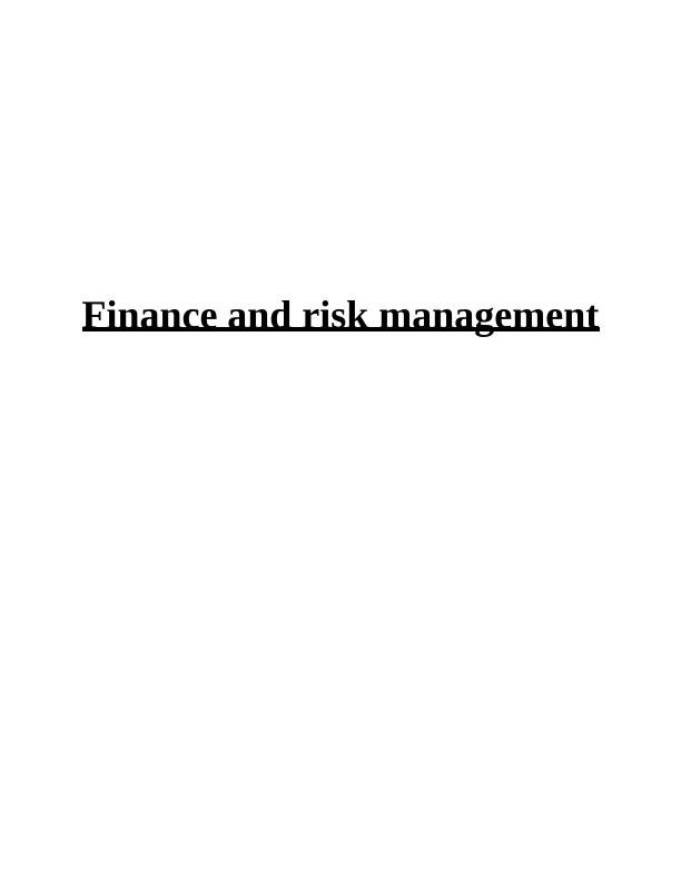Finance and Risk Management: Analysis of Samsung and LG Electronics_1