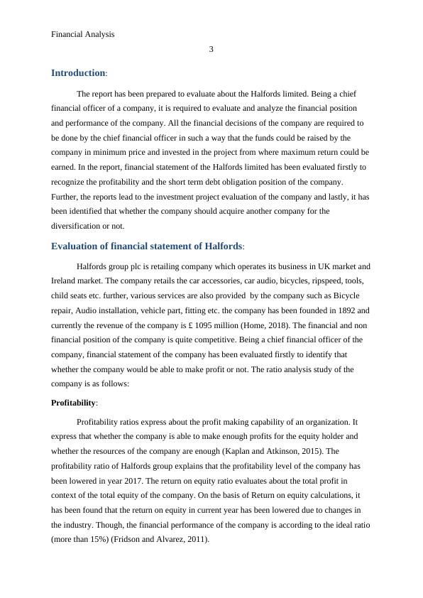 Financial Analysis of Halfords: Evaluation, Investment Appraisal and Potential Acquisition_3