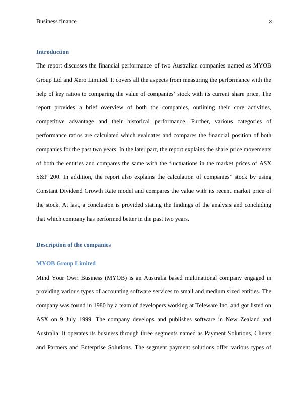 Financial Analysis of MYOB Group Ltd and Xero Limited_3