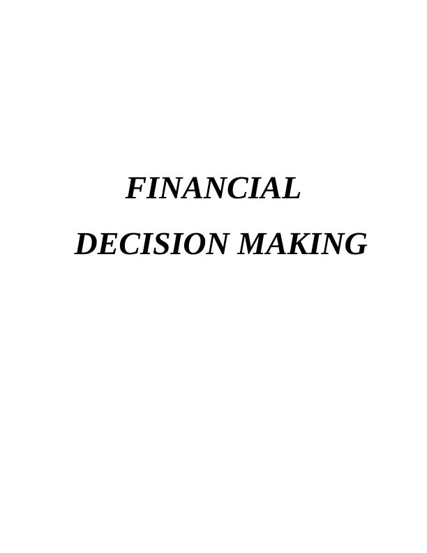 financial decision making essay