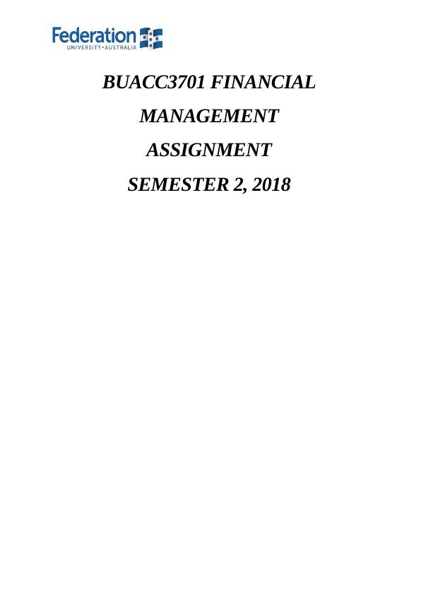 assignment of financial management