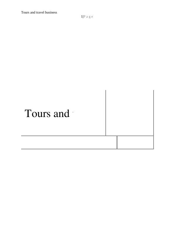 Financial Management in Tours and Travel Business - Desklib_1